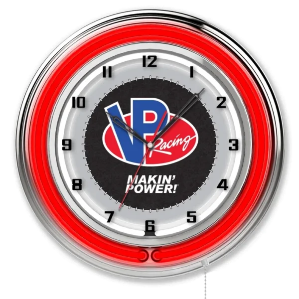 19" VP Racing Neon Clock — Red