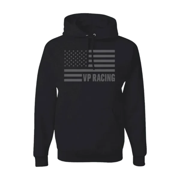 VP Racing American Flag Black Hoodie — X-Large