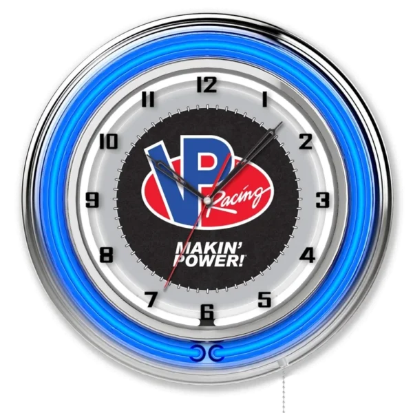 19" VP Racing Neon Clock — Blue