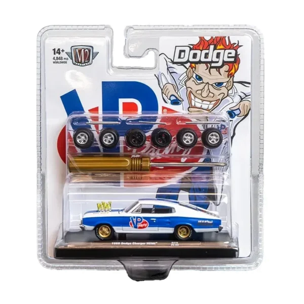 M2Machines VP Racing 1:64 scale 1966 Dodge Charger HEMI Auto Wheels