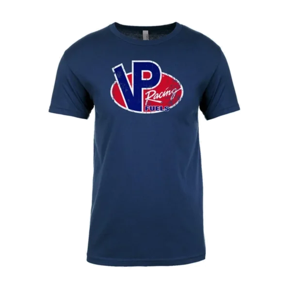 VP Racing Men's Vintage Logo Distressed T-Shirt — Navy / 2X-LARGE