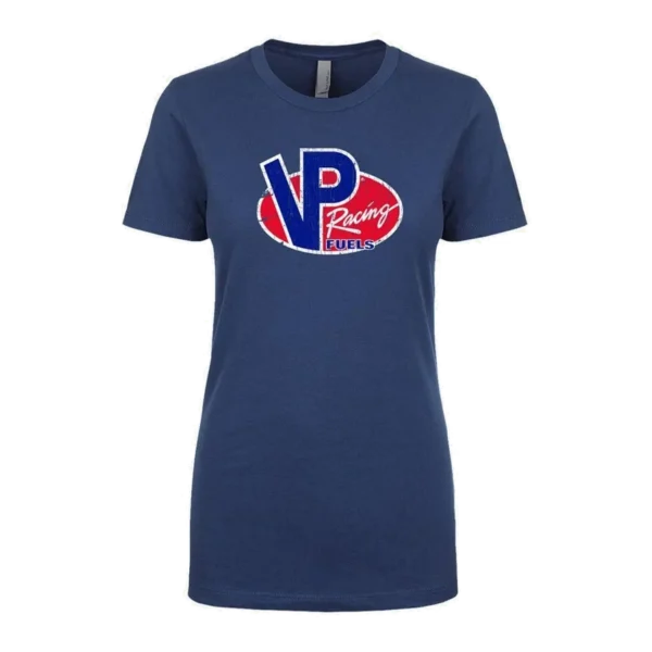 VP Racing Ladies Vintage Logo Distressed T-Shirt — X-Small / Blue